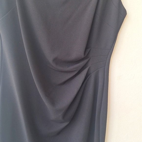 Guess 1981 Black Scuba Crepe Sweetheart Neck Sheath Womens Dress Size 14 - Picture 7 of 8